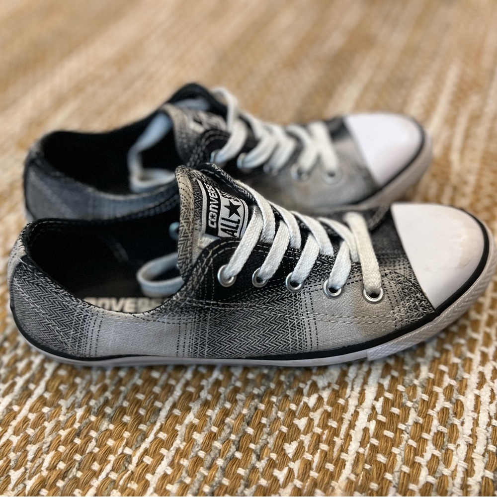 Converse Black and White Plaid Womens Size 6 - Picture 7 of 7